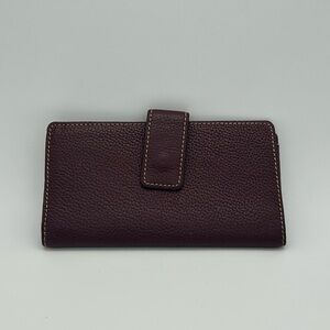 Elegant Dark Brown Card & Checkbook Holder